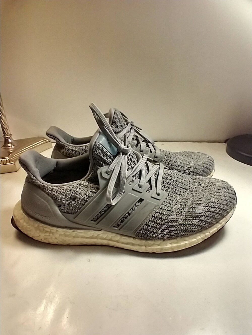 Adidas UltraBoost 4.0 DNA Gray Running Athletic Shoes Men's sz 10 (FY9319).